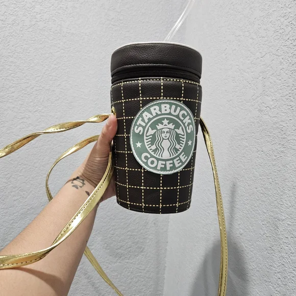 Starbucks Black and Gold Coffee Cup Bag - Picture 2 of 2